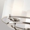 Żyrandol Saldana - 3 źródła światła Klasyczny pewter abażur z organzy okrągły klosze tuba minimalistyczny uniwersalny KL-SALDANA3 KICHLER